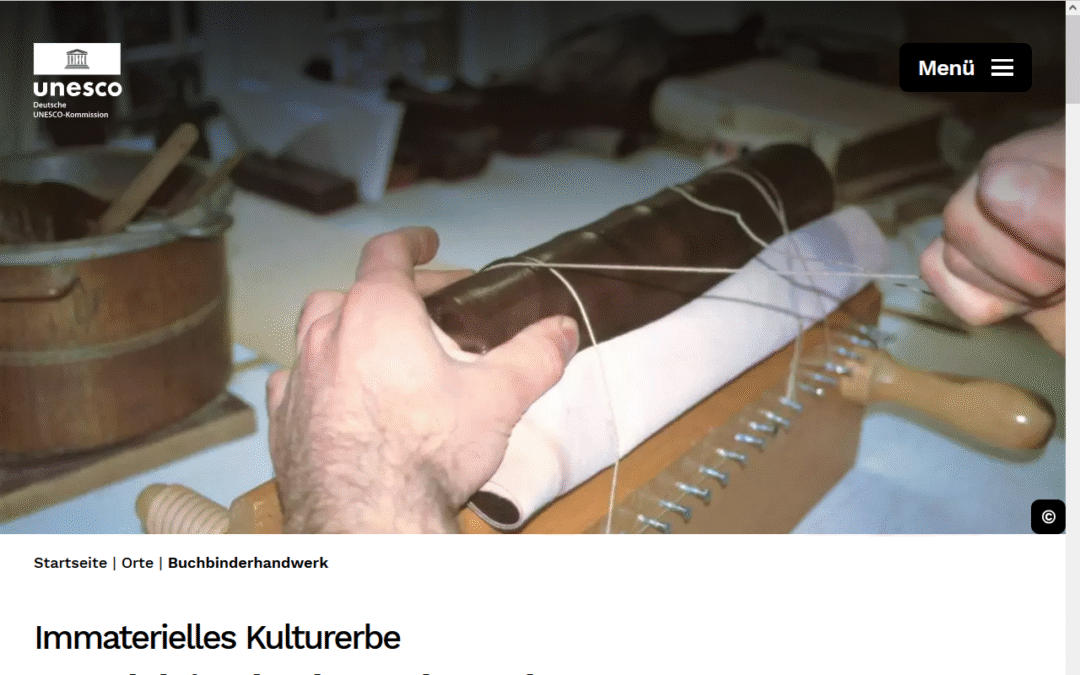 Buchbinderhandwerk ist Immaterielles Kulturerbe